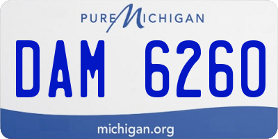 MI license plate DAM6260