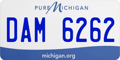 MI license plate DAM6262