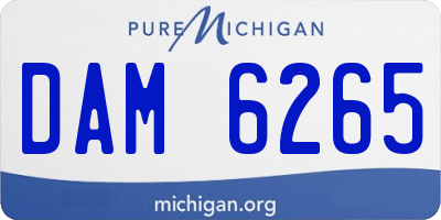 MI license plate DAM6265