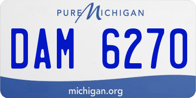 MI license plate DAM6270