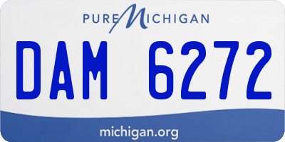 MI license plate DAM6272