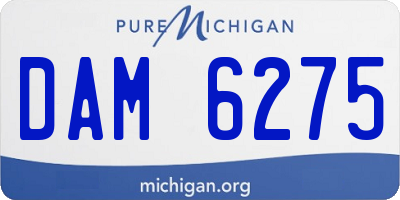 MI license plate DAM6275