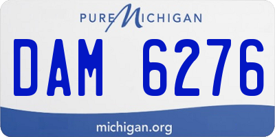 MI license plate DAM6276