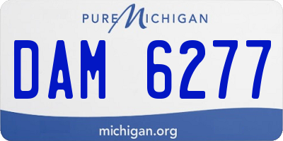 MI license plate DAM6277