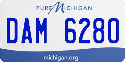MI license plate DAM6280