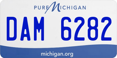MI license plate DAM6282