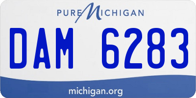 MI license plate DAM6283