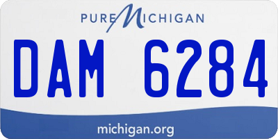 MI license plate DAM6284