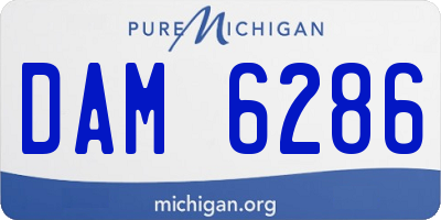 MI license plate DAM6286