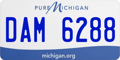 MI license plate DAM6288