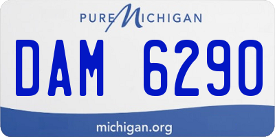 MI license plate DAM6290