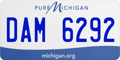 MI license plate DAM6292