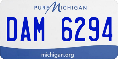 MI license plate DAM6294
