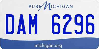MI license plate DAM6296