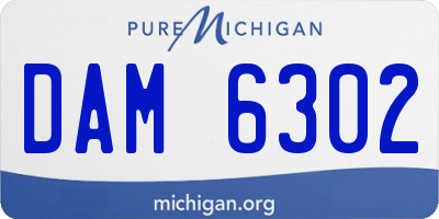 MI license plate DAM6302