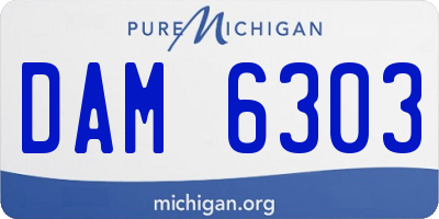MI license plate DAM6303