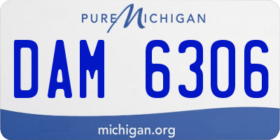 MI license plate DAM6306