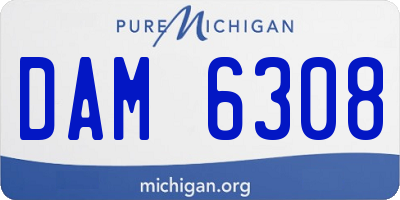 MI license plate DAM6308