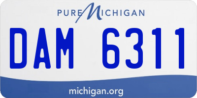 MI license plate DAM6311