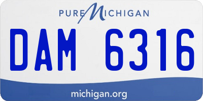MI license plate DAM6316