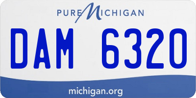 MI license plate DAM6320
