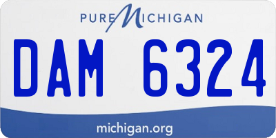MI license plate DAM6324