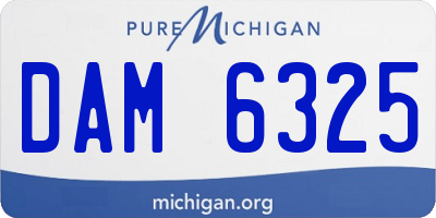 MI license plate DAM6325