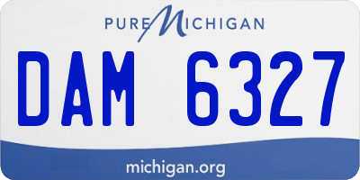 MI license plate DAM6327