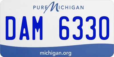 MI license plate DAM6330
