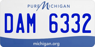 MI license plate DAM6332
