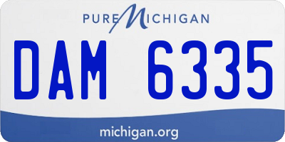 MI license plate DAM6335