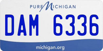 MI license plate DAM6336