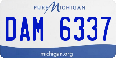 MI license plate DAM6337
