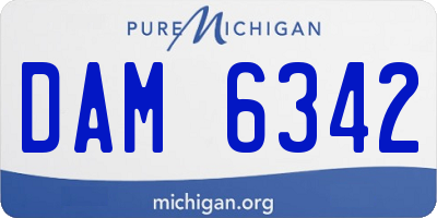 MI license plate DAM6342