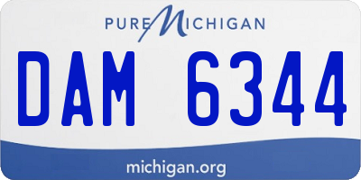 MI license plate DAM6344