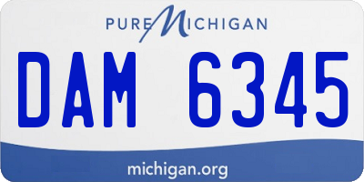 MI license plate DAM6345