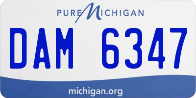 MI license plate DAM6347