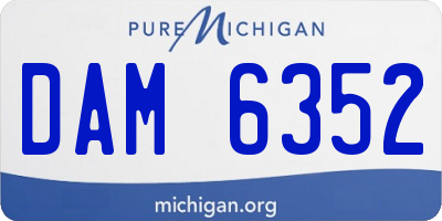 MI license plate DAM6352
