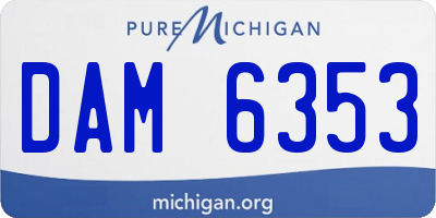 MI license plate DAM6353