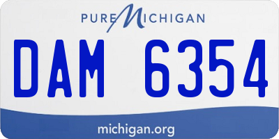 MI license plate DAM6354