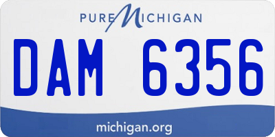 MI license plate DAM6356