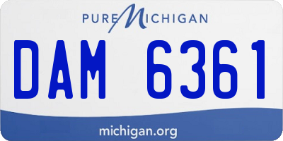 MI license plate DAM6361