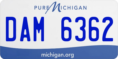 MI license plate DAM6362