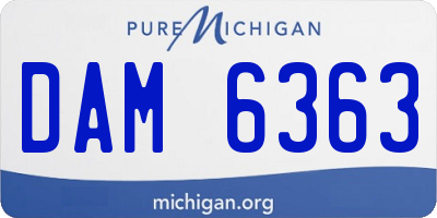 MI license plate DAM6363