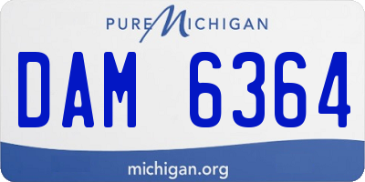 MI license plate DAM6364