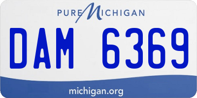 MI license plate DAM6369