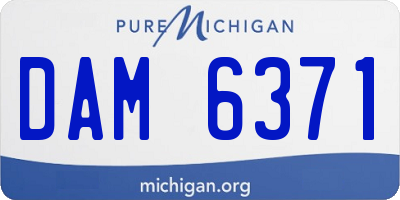 MI license plate DAM6371