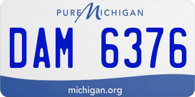 MI license plate DAM6376