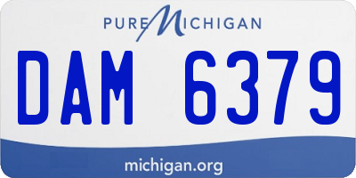 MI license plate DAM6379
