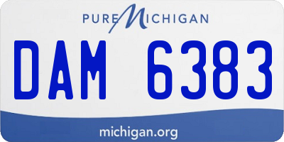 MI license plate DAM6383